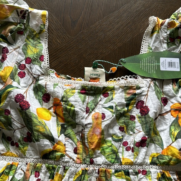 Farm Rio FRUIT ORCHARD OFF-WHITE MINI DRESS, Medium, $255 - Picture 14 of 15